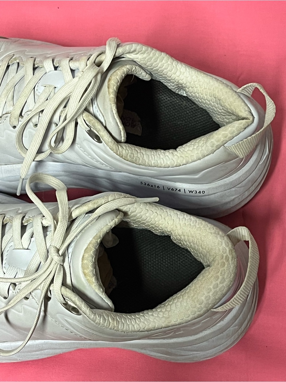 Hoka Bondi SR MN BB Size 6.5 White Leather Slip Resistant Work Walking Shoes - Picture 5 of 14